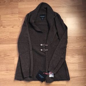 Cynthia Rowley 100% cashmere buckle cardigan